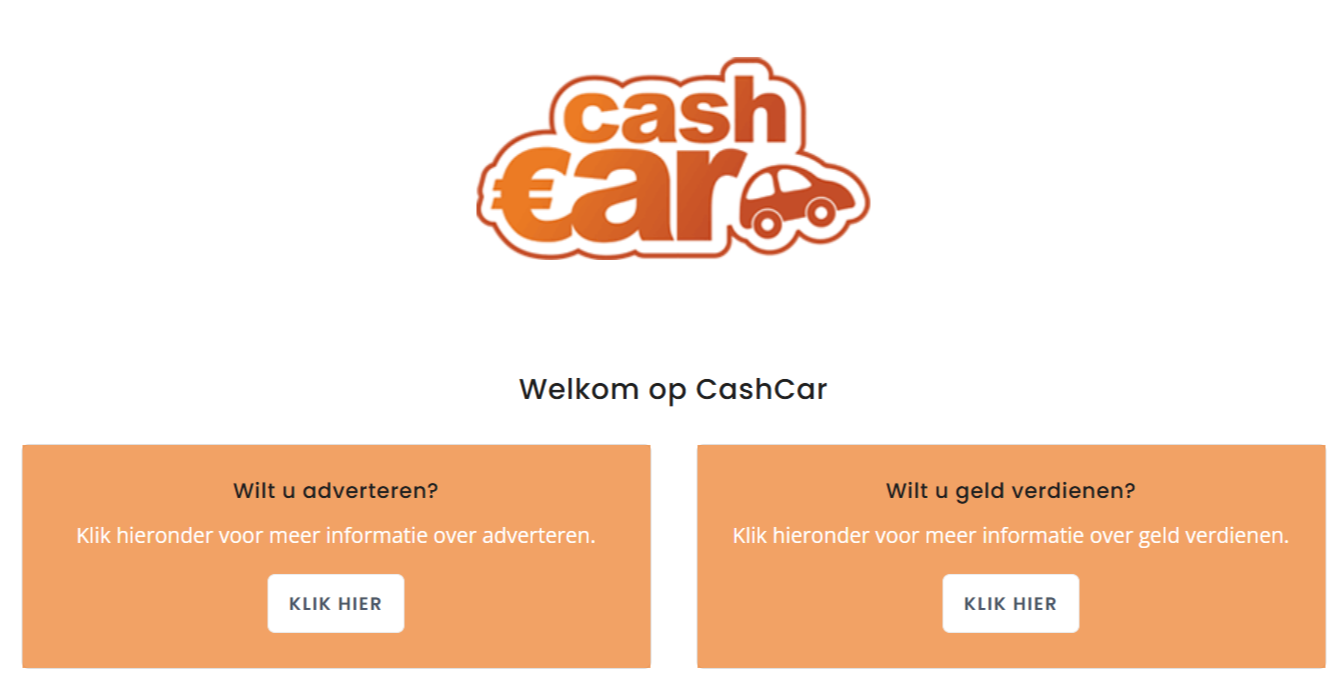 CashCar het nieuwe adverteren innovatief goedkoop en een groot www.cashcar.nl